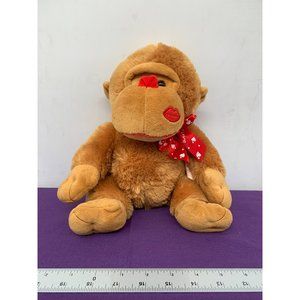 Hug and  Luv 2016 Valentine Ape Gorilla Red Bow Love Hearts Kiss Lips on Face 10